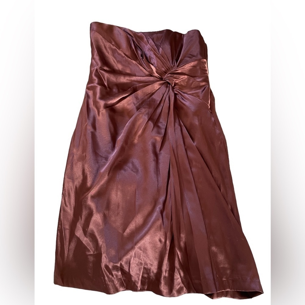 Davids Bridal Dress Size 8 Rosewood Knot Detail Strapless